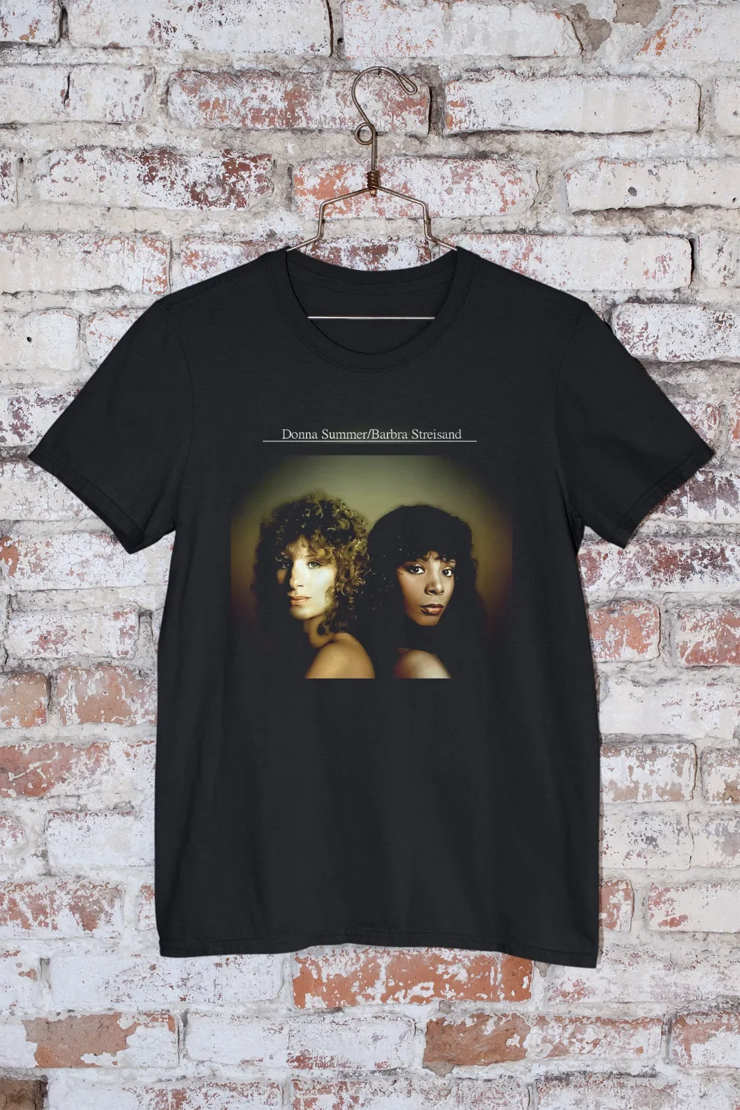 Donna Summer & Barbra Streisand Cotton Black S-234XL Unisex Tee Shirt