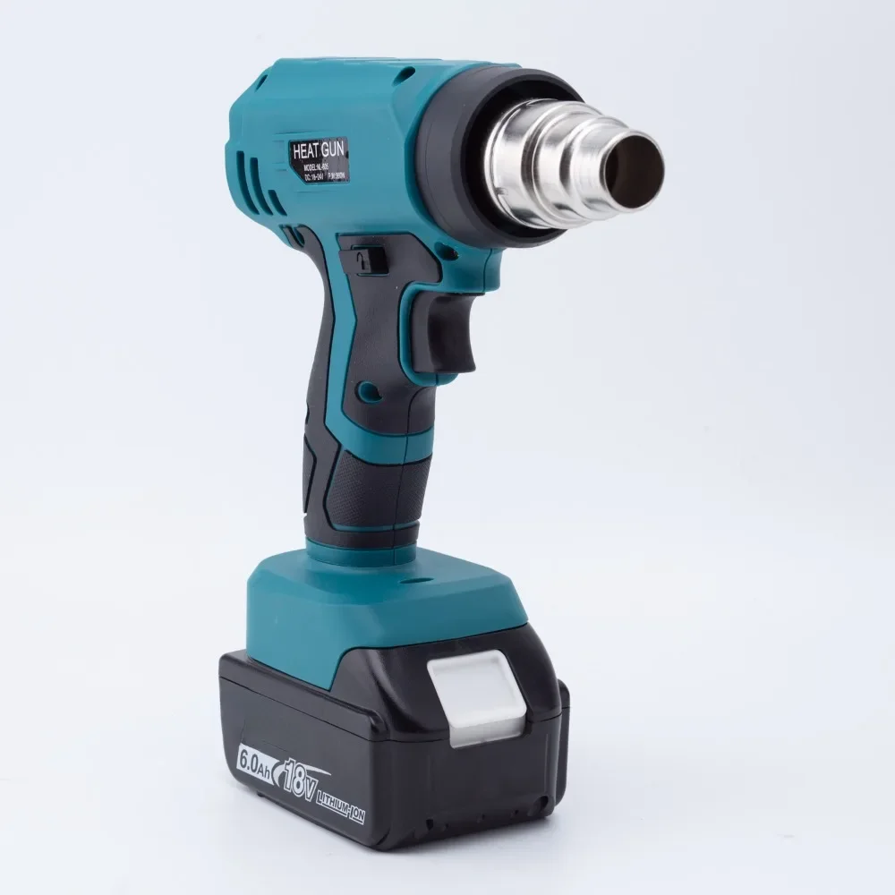 360W Cordless Portable Electric Hot Air Gun With High Power And 4 Nozzle Accessories For Makita 18V Lithium Battery(no battery)