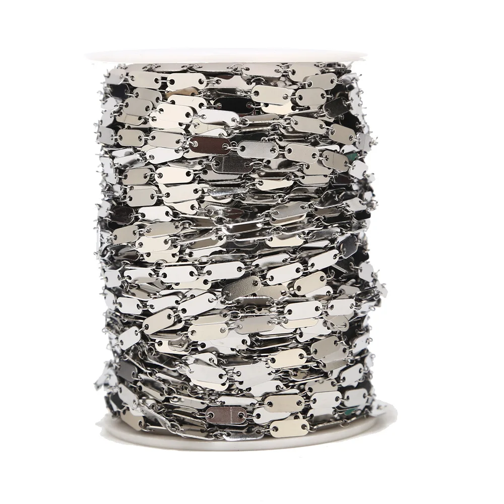 1 Meter Stainless Steel Soldered Gold Long Rectangle Link Chain DIY Women Necklace Chains for Making Women Gifts