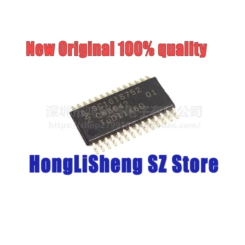 5pcs/lot SC16IS752IPW SC16IS752IPWR SC16IS752 TSSOP28 Chipset 100% New&Original In Stock