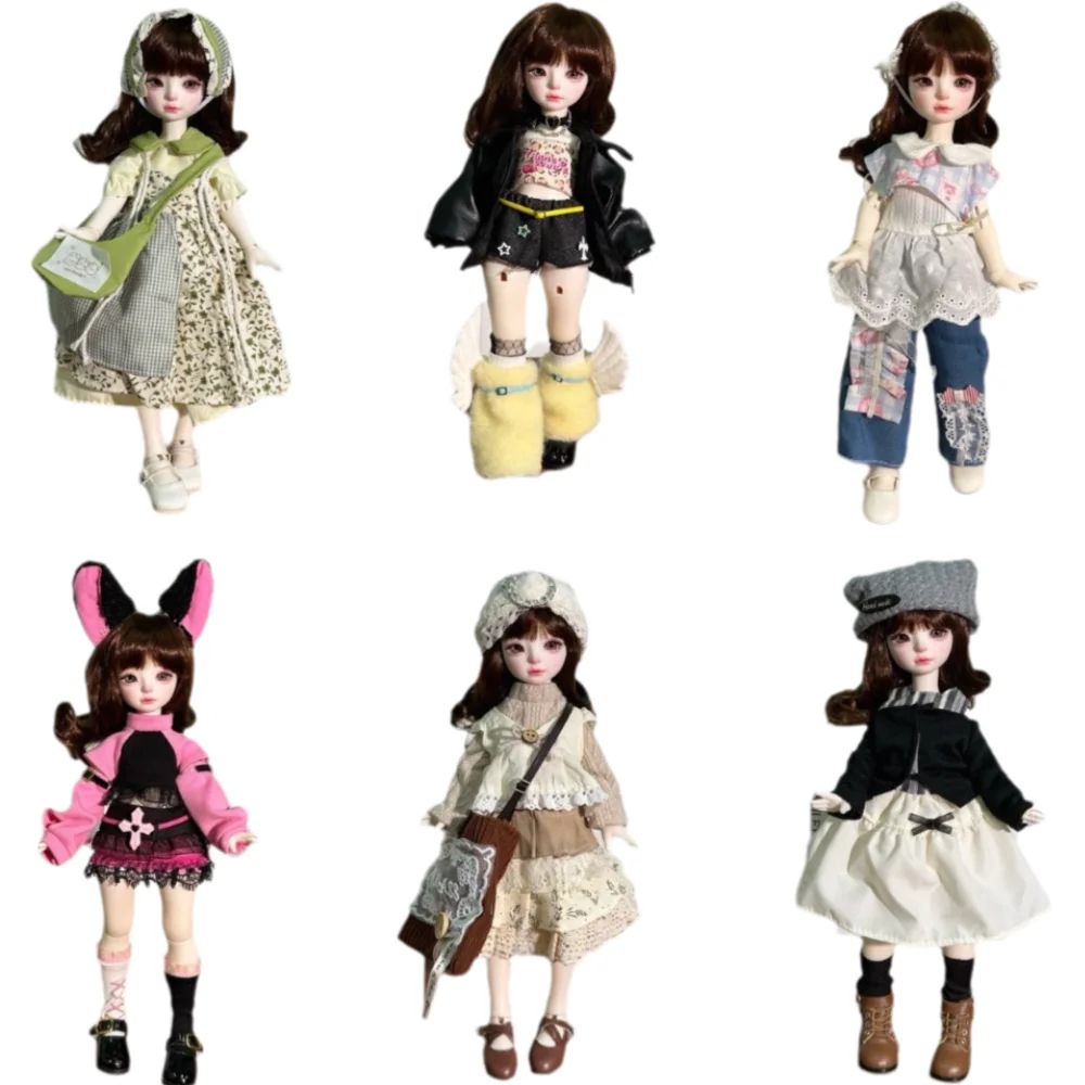 11.8インチ（30cm）ドール服、30cmサイズ、綿素材、ドール服セット、交換可能な服、6点関節、DIYドールウェア