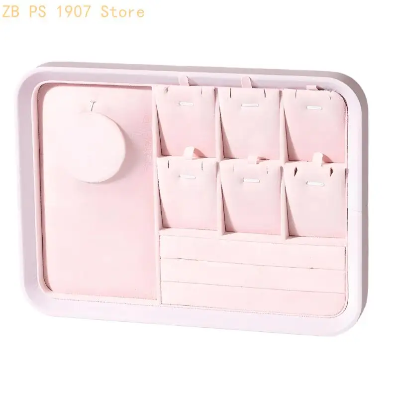 Wooden Slanted Edges Jewelry Box With Soft Interior For Earrings 55KA