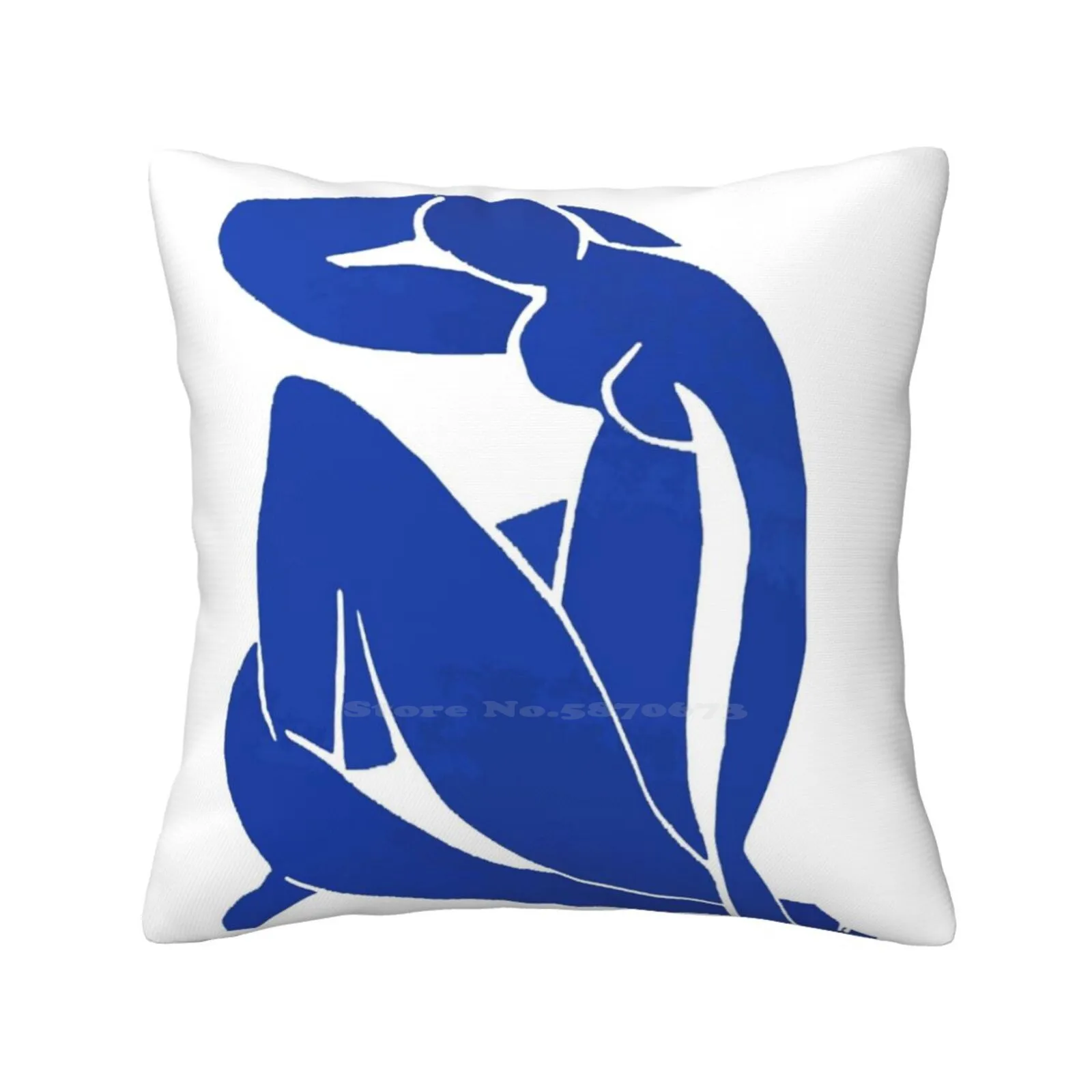 Blue 1952 Poster Pillows Case Bedroom Home Decoration Blue Henri Matisse Matisse Artwork Famous Matisse Cut Outs Matisse Dance