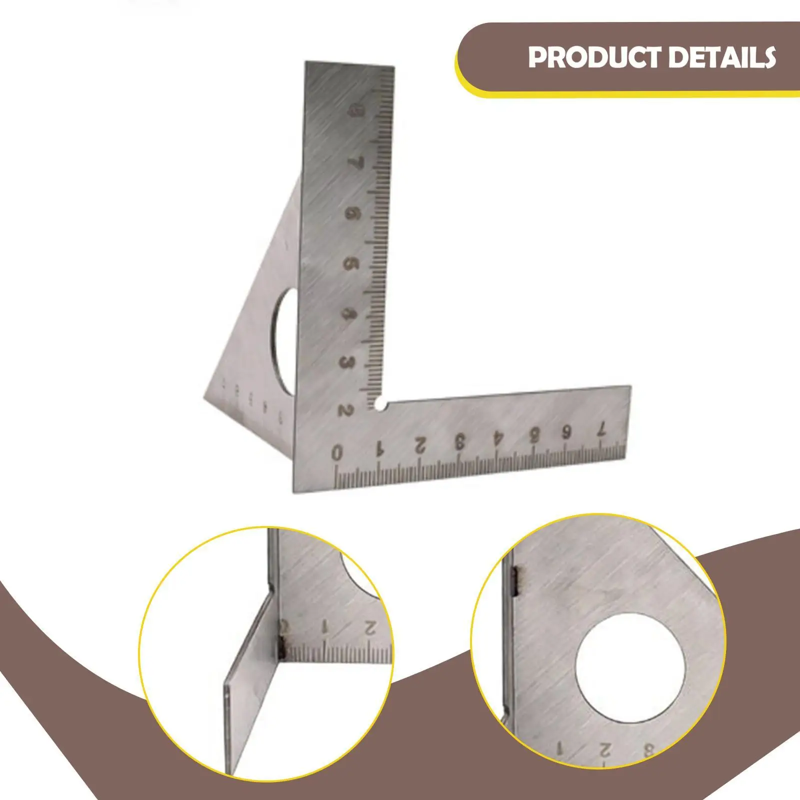 3D Multi Angle Measuring Ruler Aluminum Alloy Taper Ruler Protractor for Furniture Making Projects