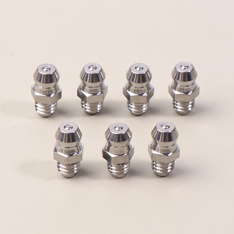 10 Uds 201 rosca M6 de acero inoxidable ajuste de grasa hidráulica recta conexión de boquilla de grasa pezones de grasa para rodamiento