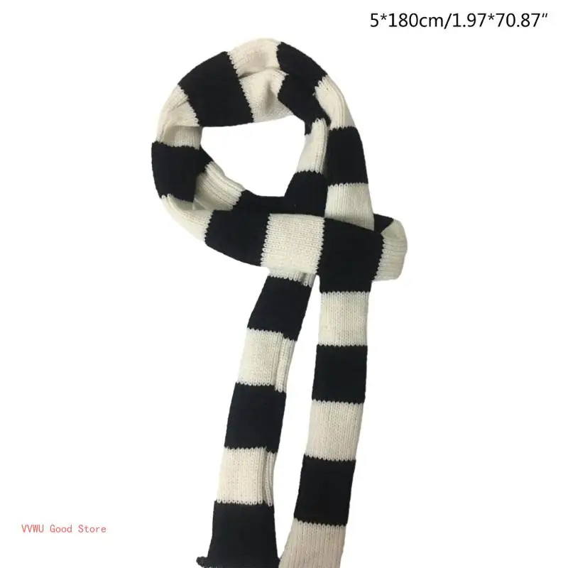 Strip Scarf for Women Long Skinny Belt Necktie Neck Scarf Y2K Girls Photo Props