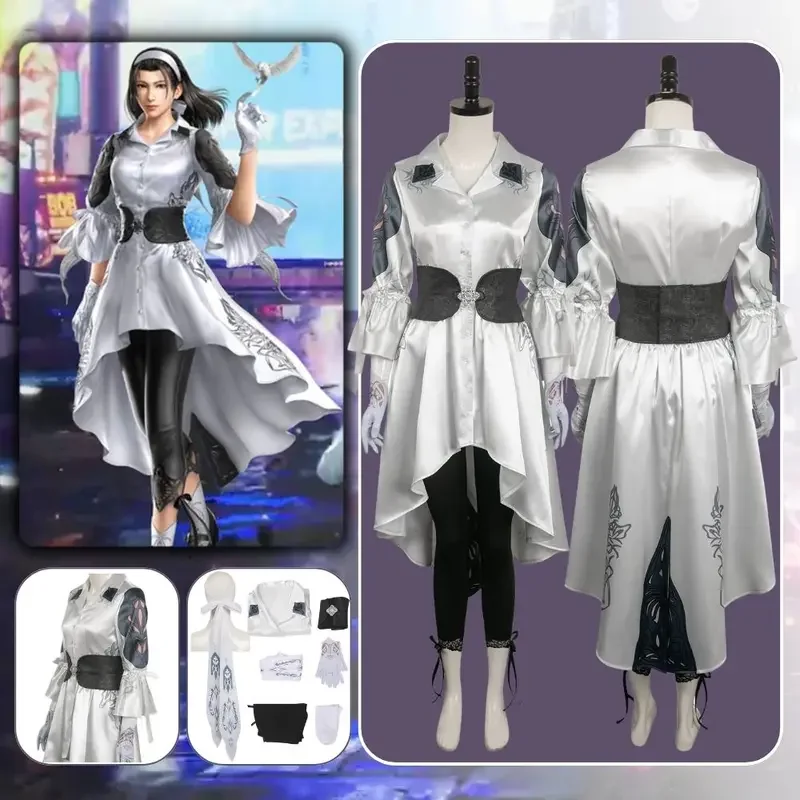 

Game Tekken 8 Jun Kazama cosplay Fantasia costume disguise for adult women girls dress pants outfits Halloween carnival suit
