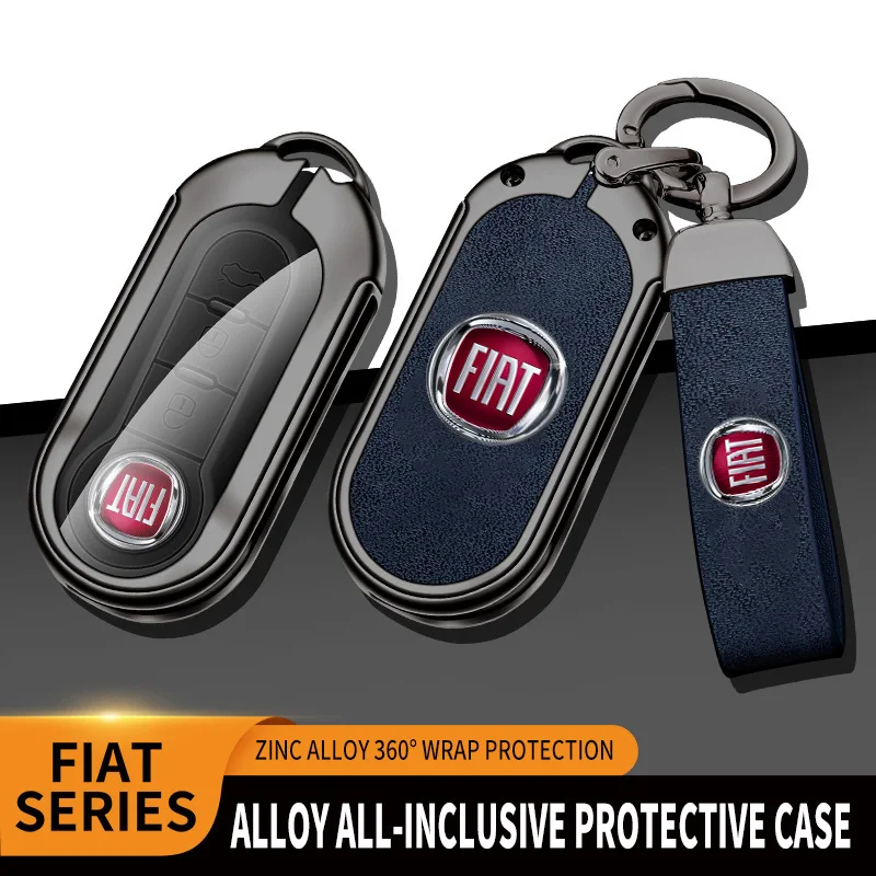 

Zinc alloy Car Remote Key Case Cover Shell Protector For Fiat Ducato 500 500L Panda Grande Punto Lancia Musa Auto Accessories