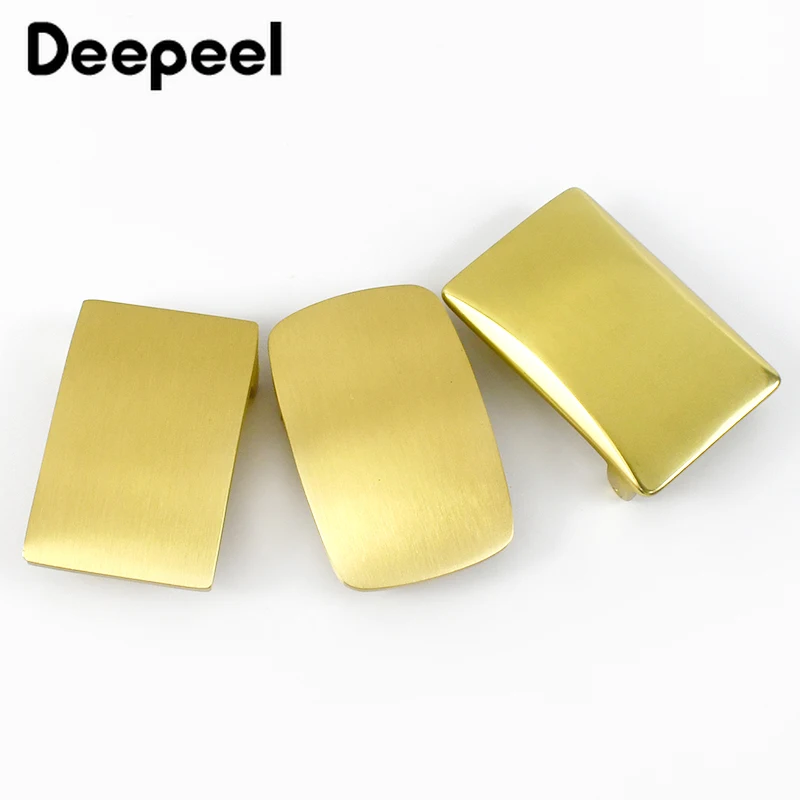 40mm Solid Brass Belt Buckle Men's Copper Belts Head for 37-39mm Casual Jeans Waistband DIY Leather Crafts Accessories