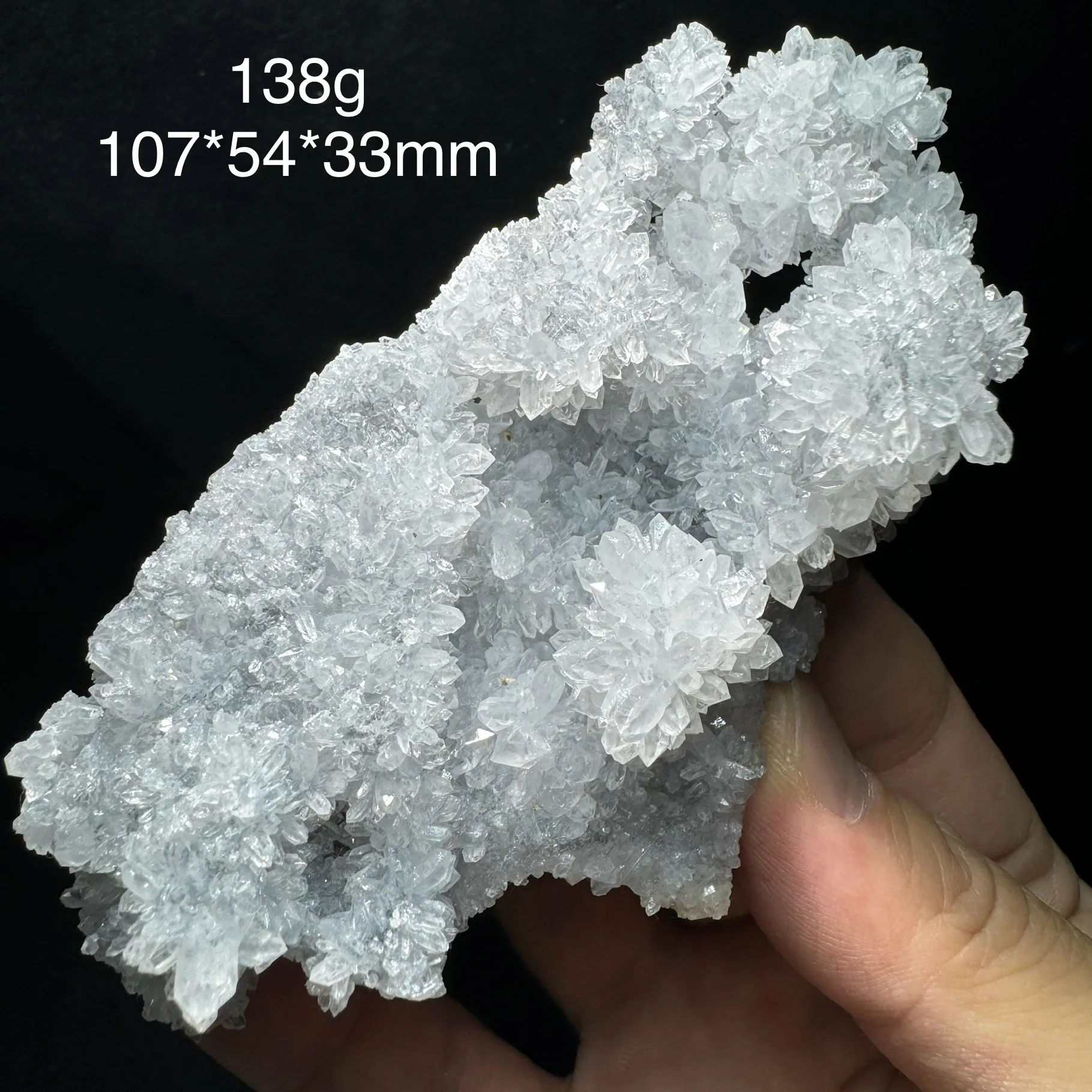 Natural FuJian Clear Quartz Point White Crystal Raw Sparkling Cluster Specimen Health Healing Stone Home Decor