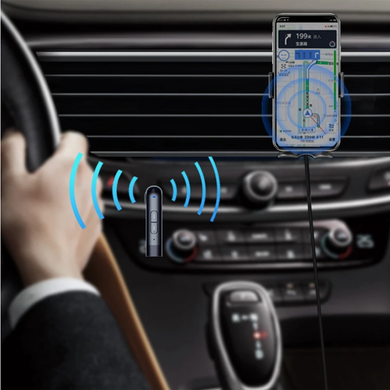 車のmp3 Bluetoothプレーヤー、オーディオレシーバー5.0、フェイクアダプター、ロスレスミュージック