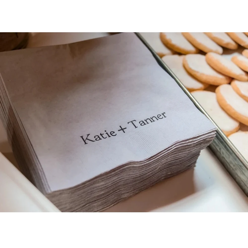 

50 шт., Индивидуальные свадебные коктейльные салфетки