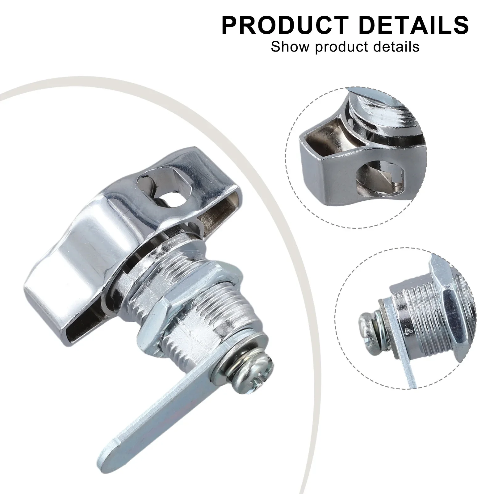 Keyless Zinc Alloy Cabinet Lock with Cam Mechanism Providing Mechanical Security for Furniture Doors and Storage Compartments