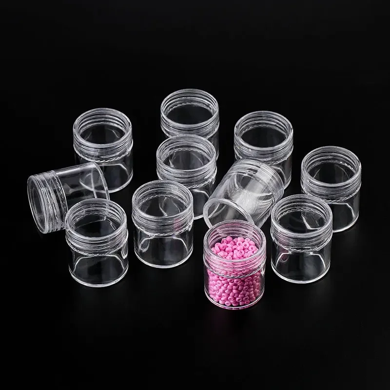 

12pcs/lot Plastic Round Jewelry Box Compartment Transparent Container earring box jewelry Box Case for Jewelry display&packaging