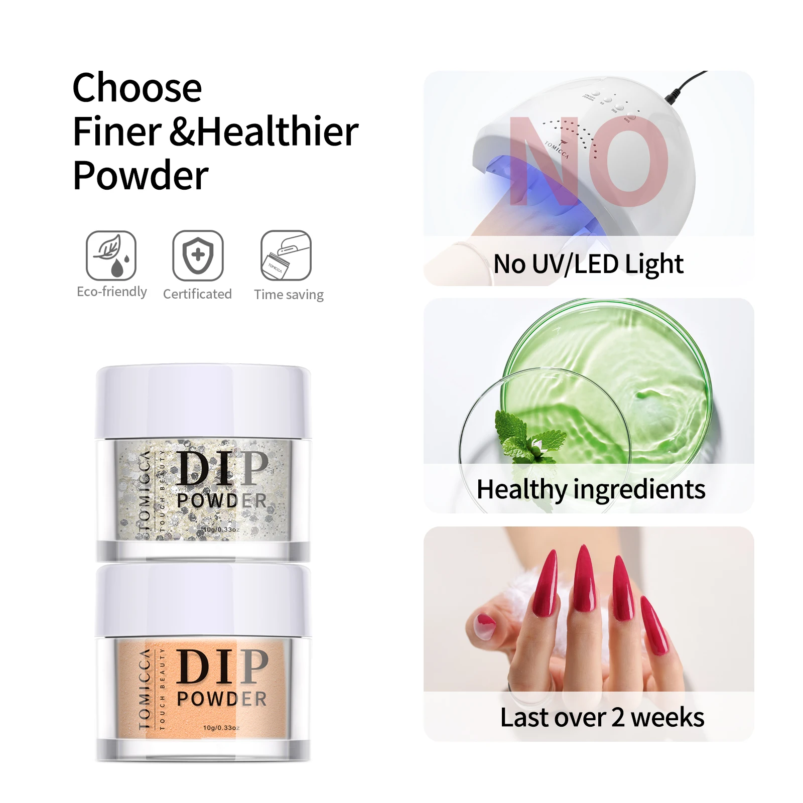 กล่อง 8 สี * ชุดผงเล็บ 10 กรัม เหมาะสําหรับผู้หญิง ออกแบบเล็บ DIY ของขวัญร้านเสริมสวยสําหรับผู้หญิง