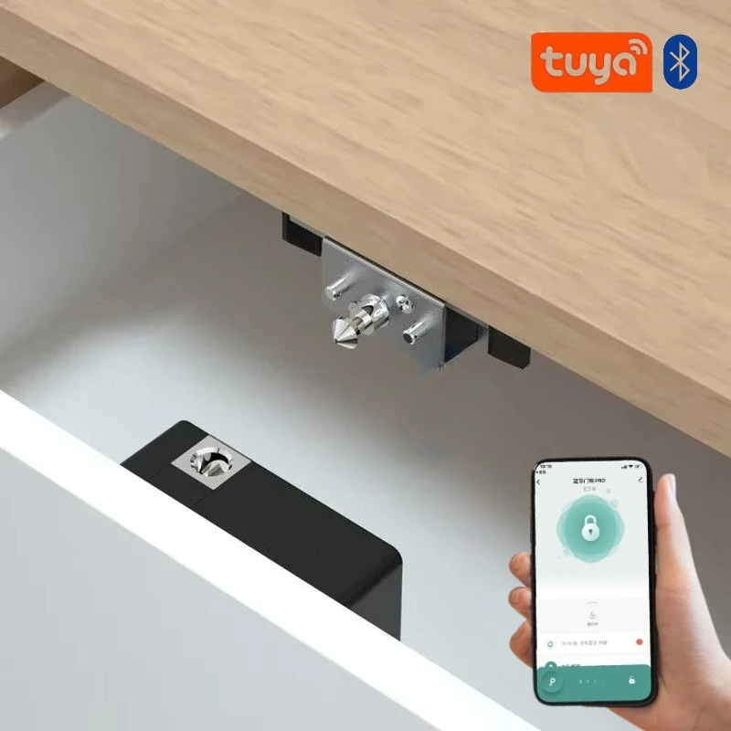 Tuya Smart Drawer Lock Invisible Electronic 13.56Mhz IC Card Cabinet Lock APP Unlock Smart Keyless Sensor Lock Easy To Install
