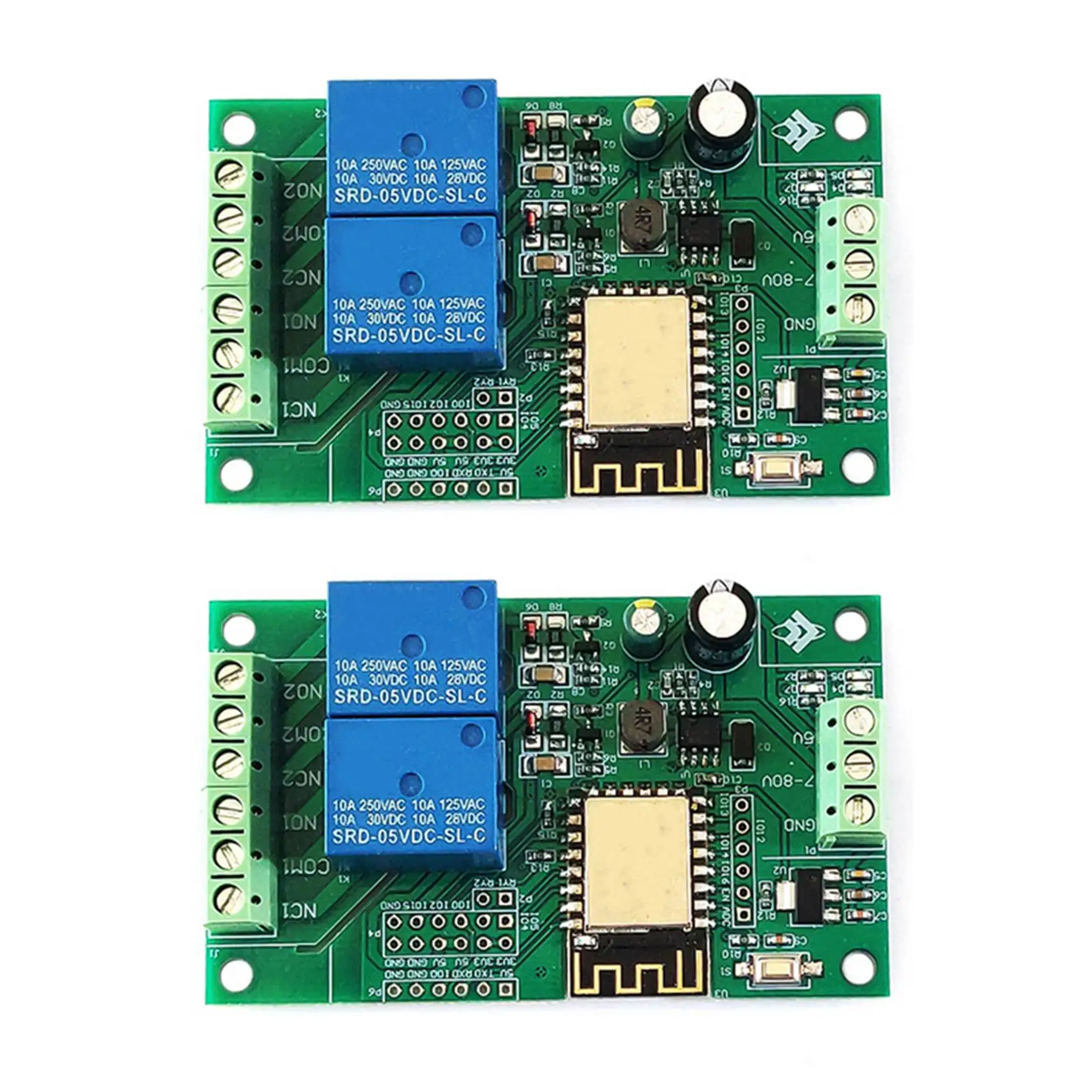 

FC-[IANC-AB01] 2X ESP-12F WIFI Relay Module 2CH 5V/8-80V Relay Switch Develop Board For ARDUINO IDE