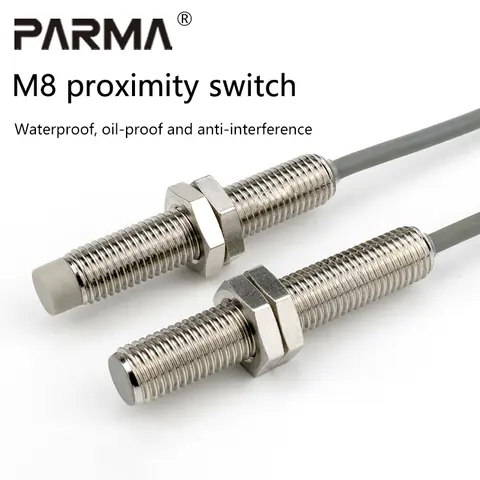 M8 metal induction switch 8mm proximity switch sensor three-wire eye NPN/PNP/NO/NC three-wire 24V