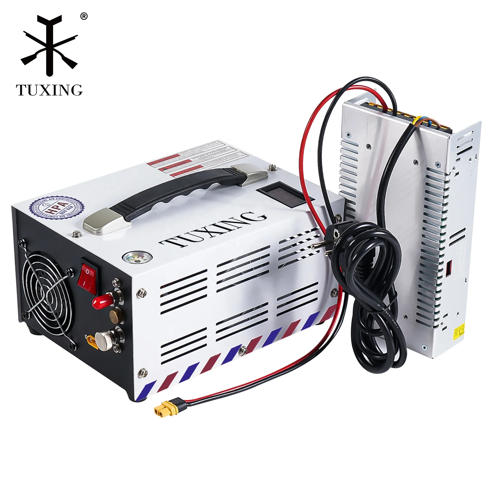 Upgrade  300bar 4500psi 30mpa Fan Cooling Household 220V 12V DC Scuba Diving  Game   Air Compressor
