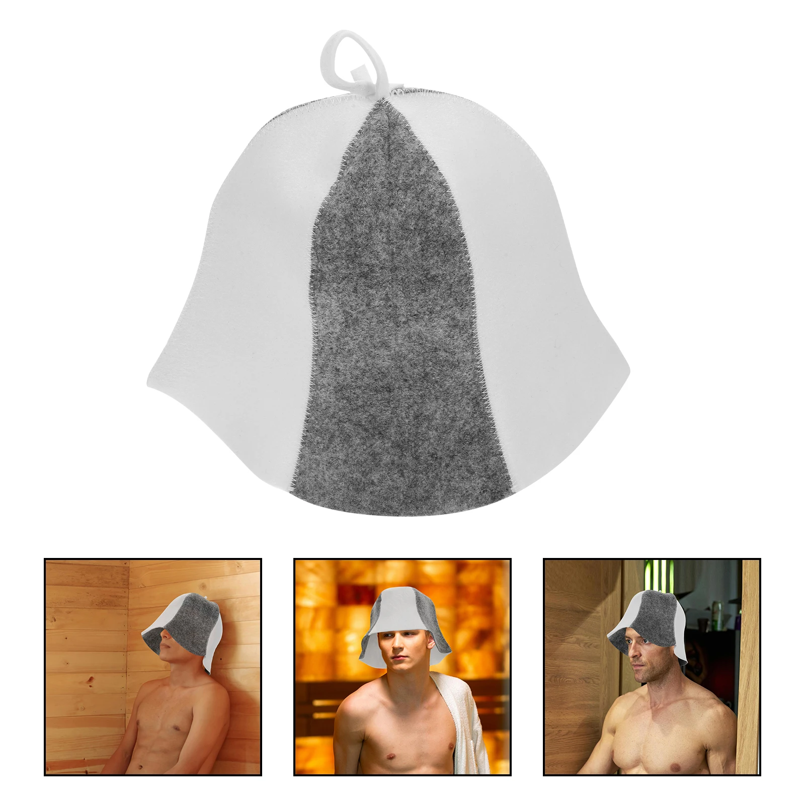 

Felt Sauna Hat Reusable Breathable Lightweight For Women Men Bath Spa Hair Protection Household Bathroom Accessories Large Size
