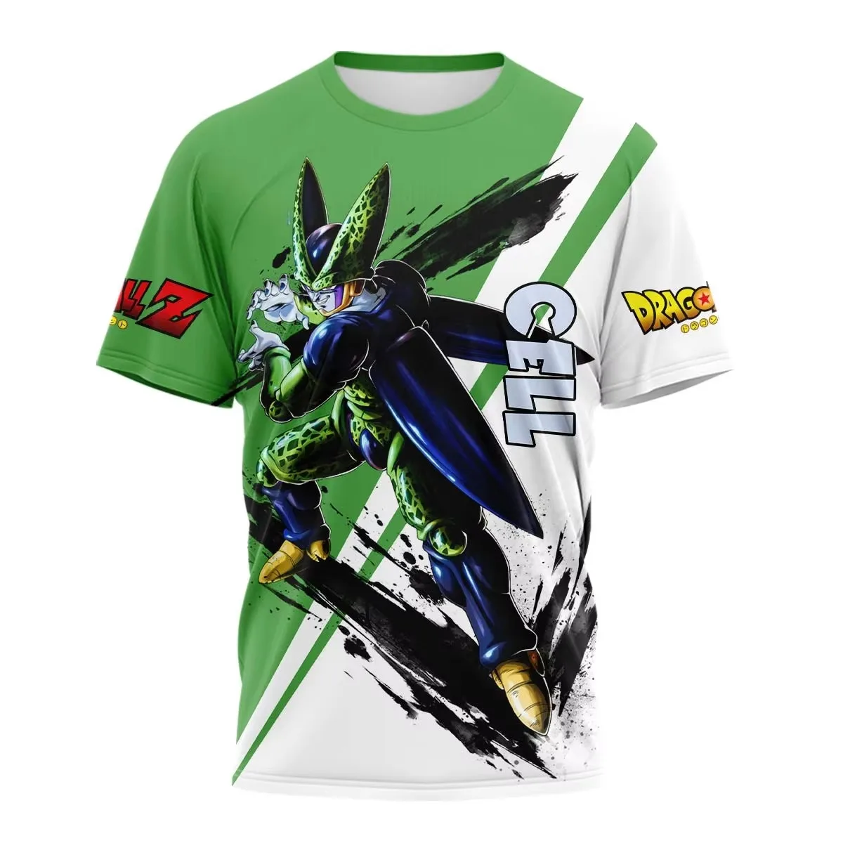 2026 Neue Familien-Kleidung im Drachenball-Design, 3D-Druck, Rundhals-T-Shirt, Anime-Splash-Ink-Stil, Vollflächiger Druck, Lässige Oberteile – Detail 3