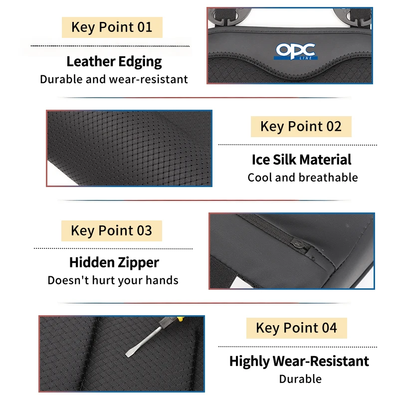 Universal Car lce-Silk Leg Rest Cushion Car Interior Accessories For Opel Corsa Astra Insignia Vectra Zafira Meriva Mok - view 5