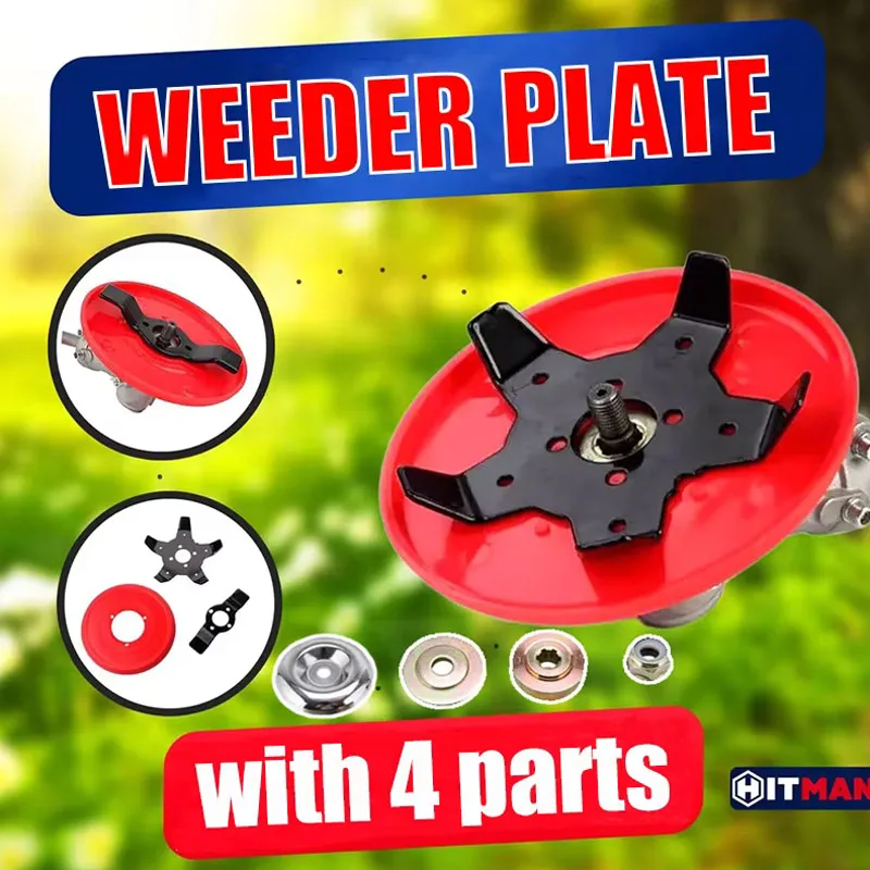 Lâminas de placa de capinação de uso duplo cortador de grama cortador de grama cabeça ferramenta de corte de escova