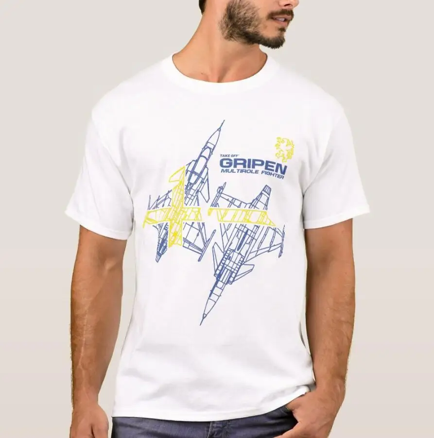 

Gripen Multirole Fighter Men T-Shirt Short Sleeve Casual 100% Cotton O-Neck Summer T-shirts Size S-3XL