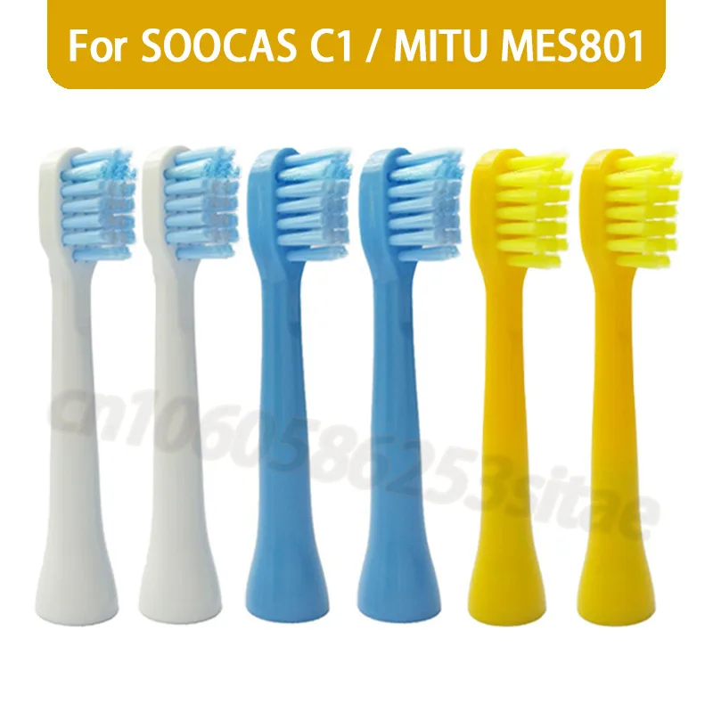 

6/12PCS For SOOCAS C1 Children's Replacement Toothbrush Heads MITU MES801/DR.BEI A7 Kids Electric Toothbrush Heads Nozzles