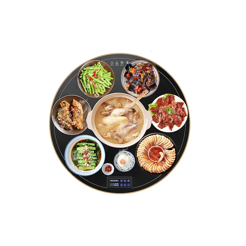 Round food insulation board Household hot plate Hot plate Heating rotary table Multi functional artifact