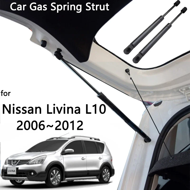 Car Hydraulic Rod For Nissan Livina 2010 Accessories L10 2006~2012 Tailgate Gas Lift Supports Prop Rod Shock Damper Accessories