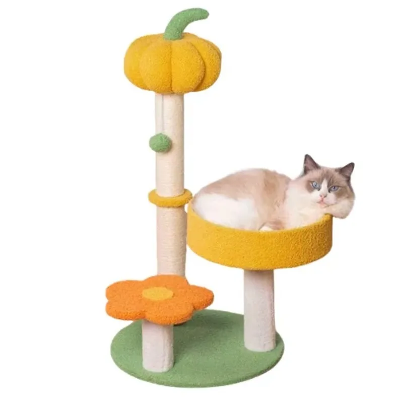 

OEM New Sisal Star Moon Cat Tree Three-Layer Cat Scratch Board Column Bed Jump Platform Directly Supplied Manufacturer Cat Toy