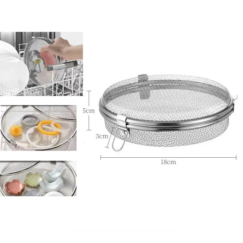 304 Stainless Steel Airfryer Basket Quickly Drain Oil Rust-proof Draining Basket Safety Multi-functional Baking Basket