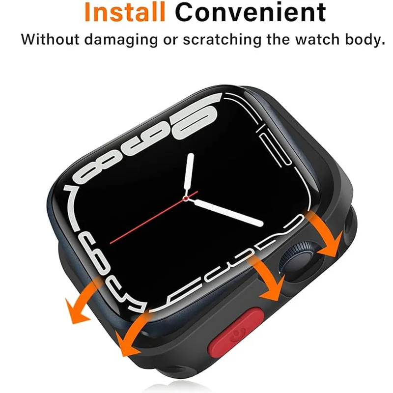 Rugged Case For Apple Watch Case 9/8/7 45mm 44mm 41mm 40mm Soft TPU Bumper Protective Cover for iWatch Series 6/SE/5 49mm ultra