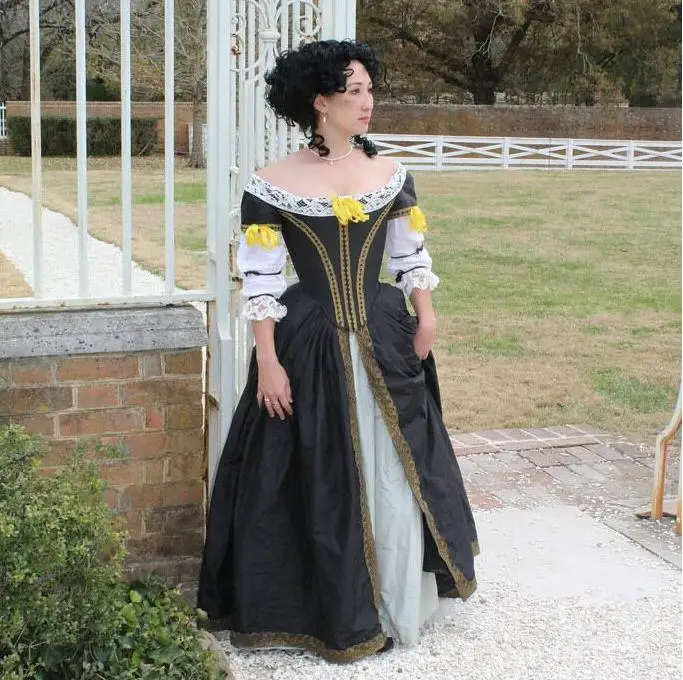 Historisches Renaissance 1700er Barock-Kleid Kostüm Damen Mittelalterliche Adelsprinzessin Rokoko Versailles Ballkleid