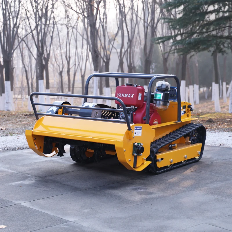 

Customized NEW all-terrain commercial lawn mower, equipped with Loncin engine ,and remote control mowing function flail mower