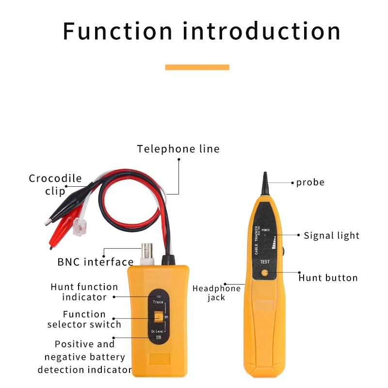 Nengshihengli pelacak kawat telepon, diagnosis pelacak nada untuk STP UTP Cat5 Cat6 RJ45 RJ11 detektor pencari garis