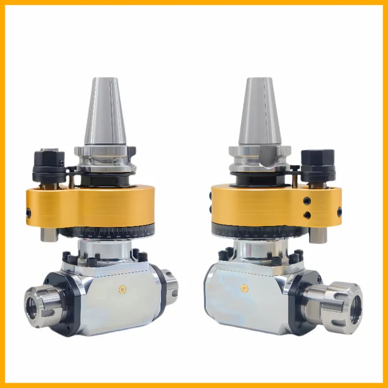 Precision Right Angle Milling Head for BT40/BT50 Tool Holders, 90-Degree Angle Attachment with ER32 Collet Compatibility