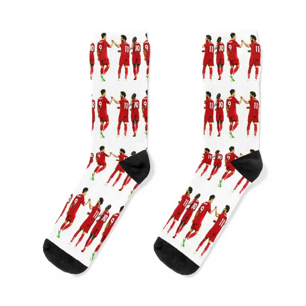 The Deadly Trio - Firmino, Salah, Mane / Liverpool FC Socks aesthetic cotton floor new in's Designer Man Socks Women's