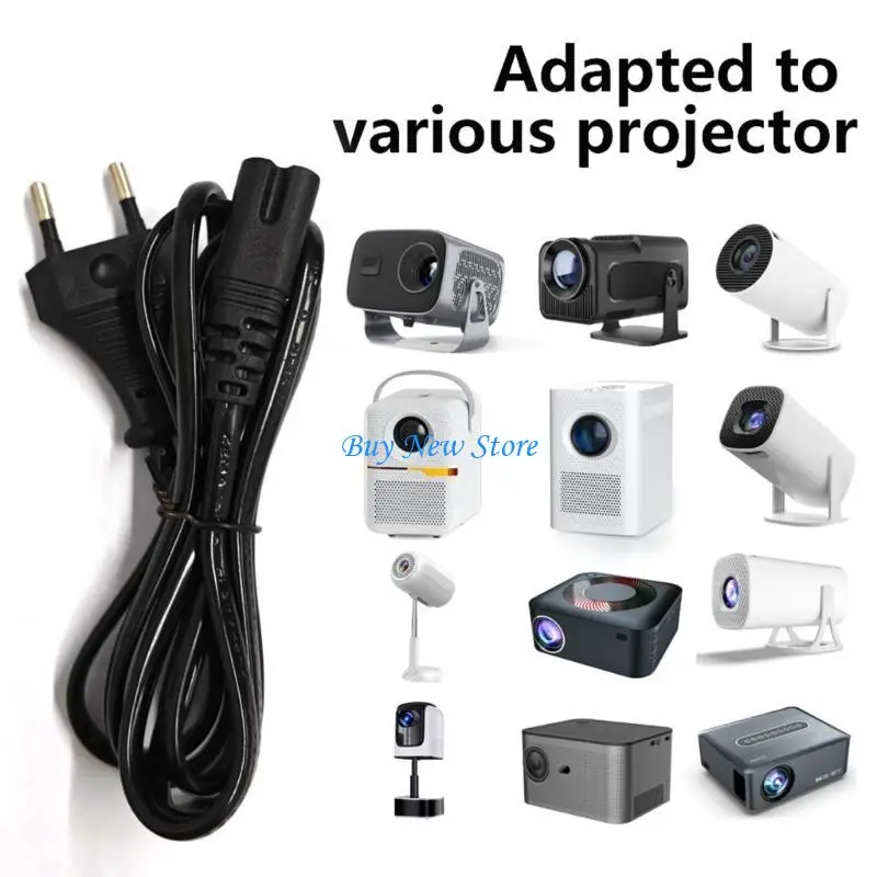 كابل طاقة موثوق به 20CE لأجهزة العرض الصغيرة Y300Pro/HY320 المزودة بمقابس أوروبية وحمالات زائدة لعمليات آمنة