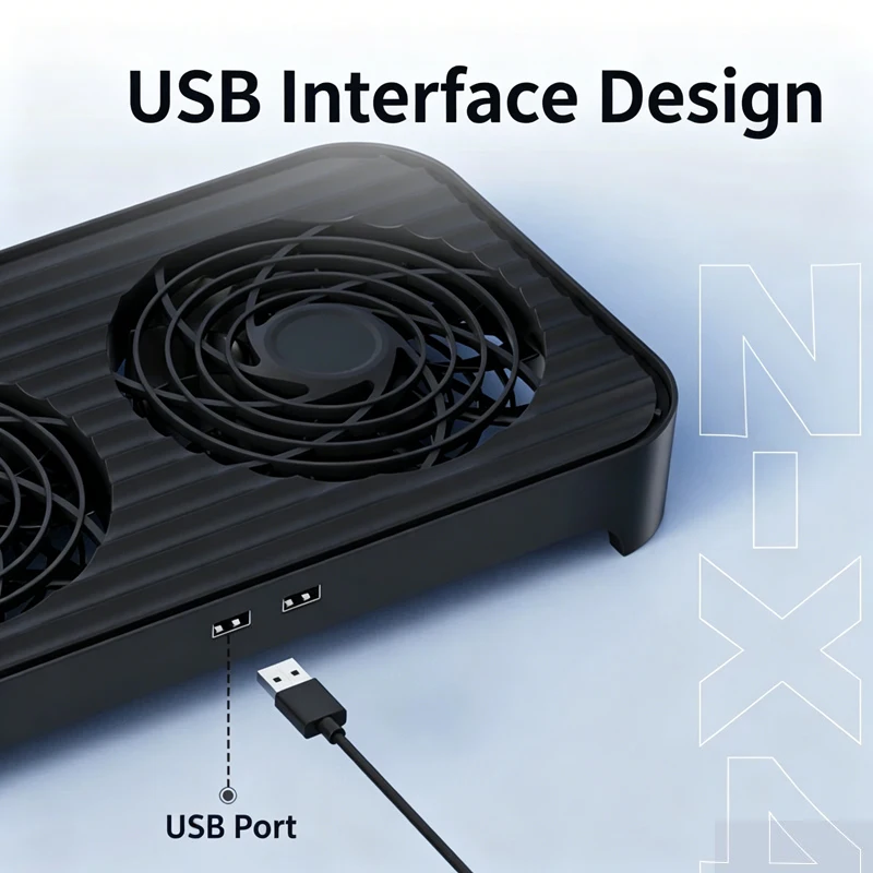 5V USB Cooling Fan Z-X4 Router Heat Sink Base 14CM Dual Fan mini Set-Top Box Host Bracket