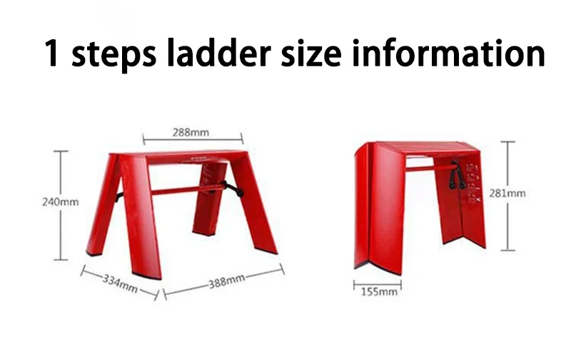 Folding Aluminium Ladders Scaffolding Stool Foldable House Ladder Portable 3 Step Stairs Climbing Multifunction Home Furniture