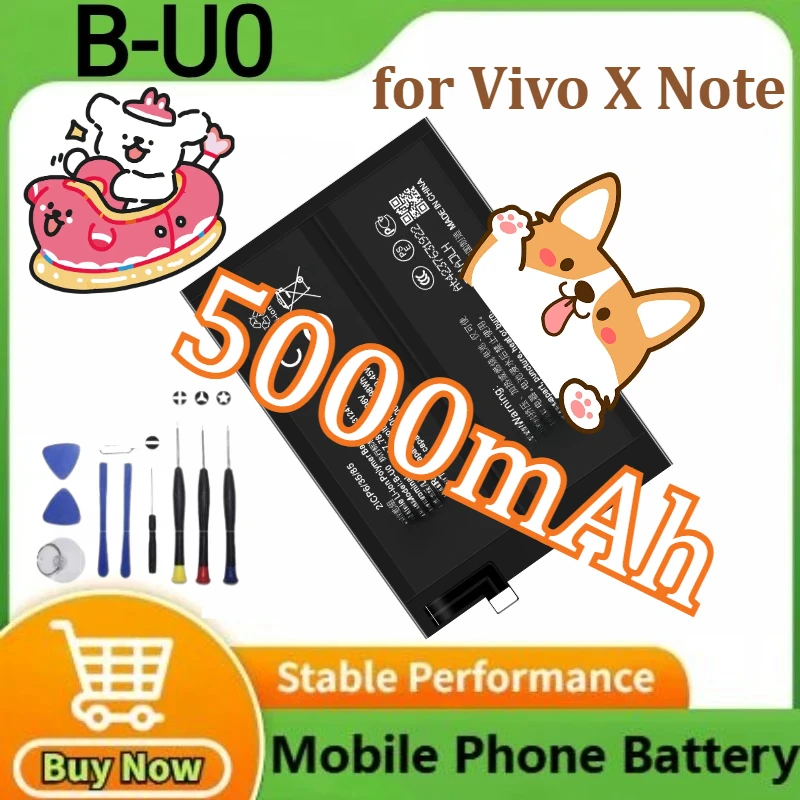 

B-U0 Mobile Phone Replacement Battery for Vivo X Note Xnote Repair Part Compatible Mobile Phone Batteries 5000mAh+Tools