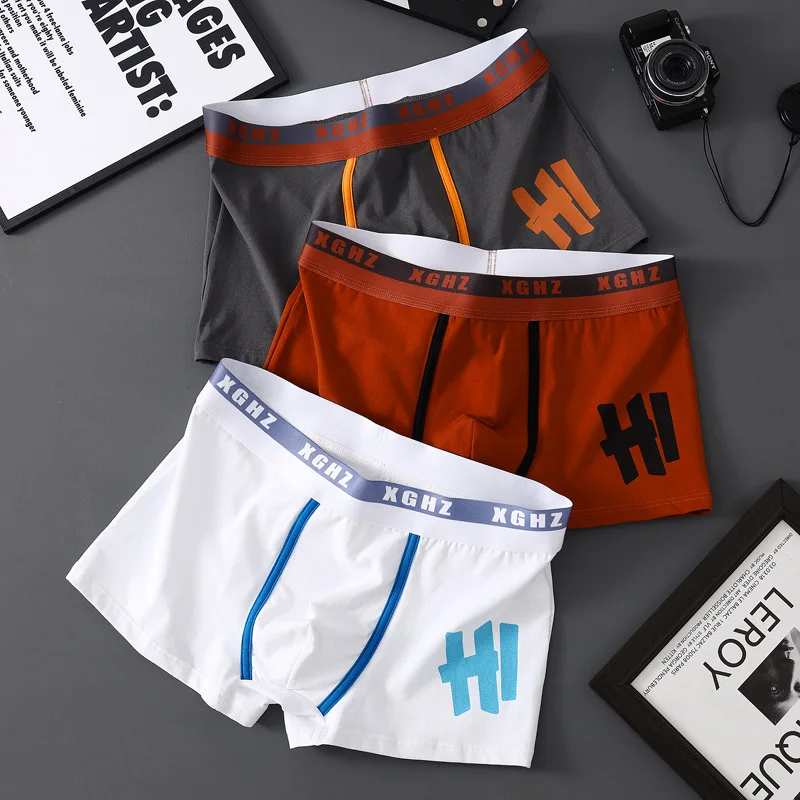 Herren Unterwäsche Boxershorts Baumwolle neue bequeme Teenager-Trend Persönlichkeit lose atmungsaktive sexy Boxer