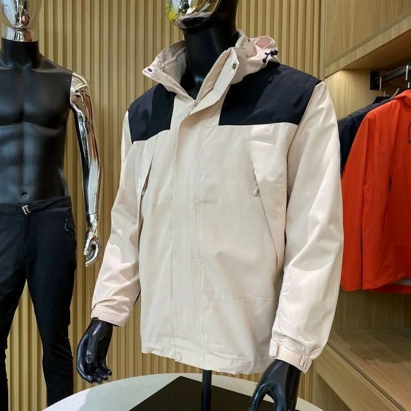 

New Heavyweight Outdoor Winter Men's And Women's Tee-in-One Fce Lined Waterproof Warm Color Blo Jaet Thi Coat