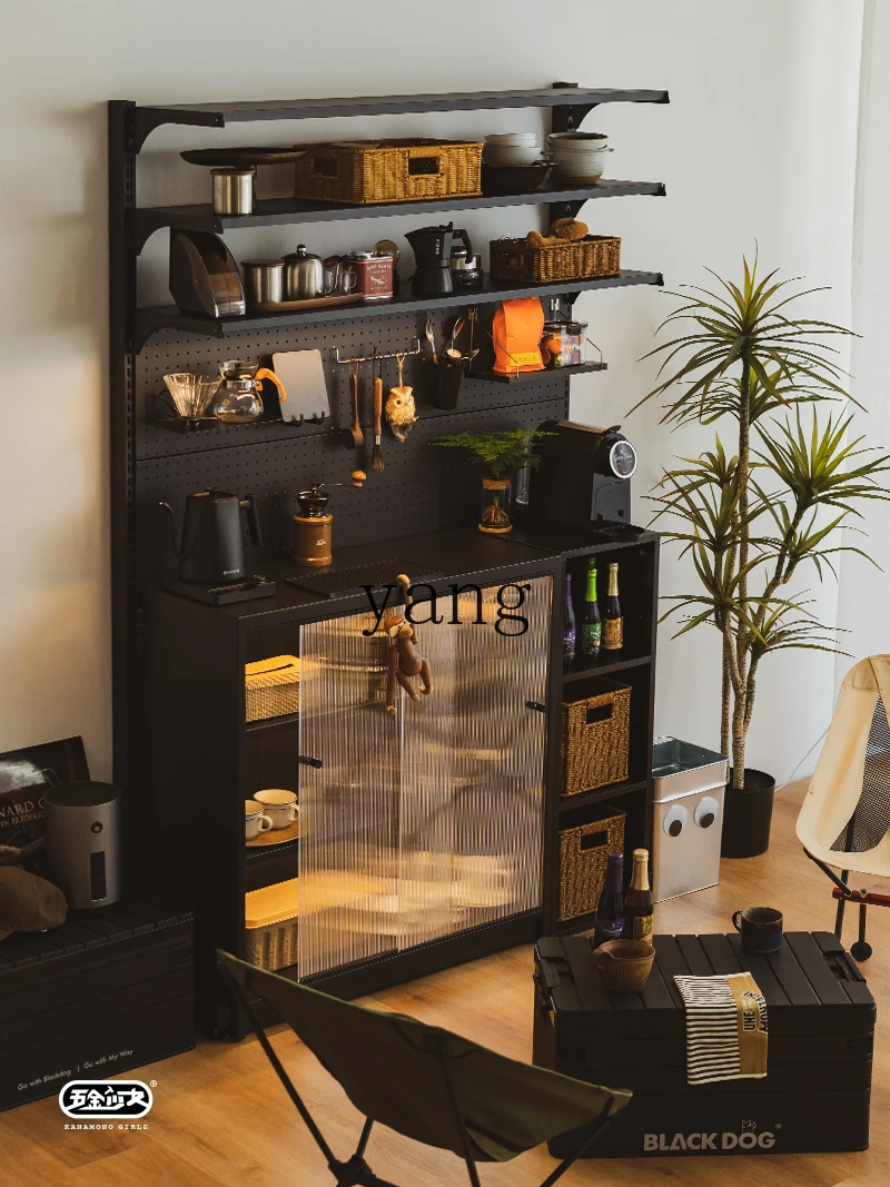 LTT black hole board bookshelf shelf floor-to-ceiling wall desk integrated wrought iron multi-layer storage