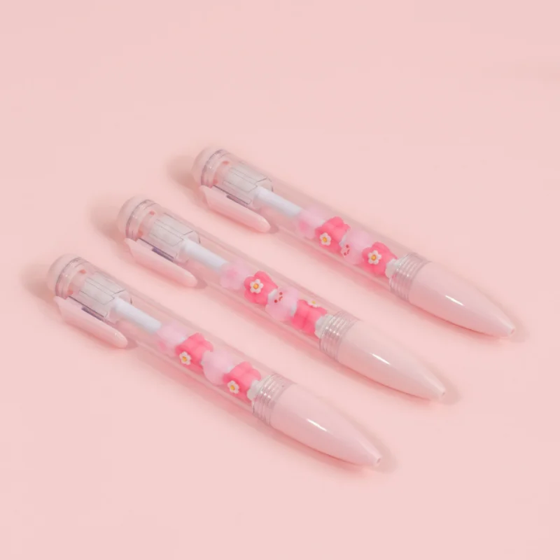 

24pcs/lot Creative Sakura Cat Press Gel Pen Cute 0.5mm Neutral Pen School writing Supplies Promotional Gift