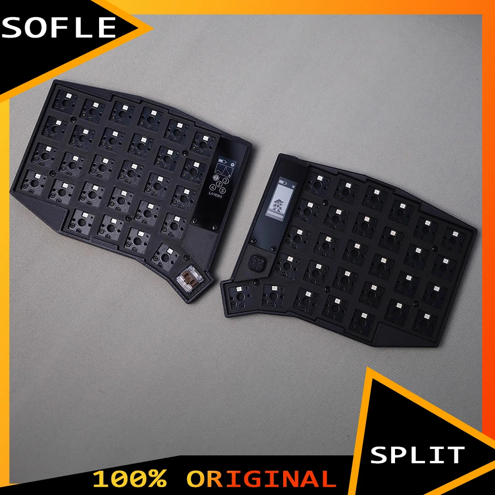 

Sofle Split Keyboard Kit Dual Mode Bluetooth 2.4G Wireless Split Keyboard Kit Customized Hot Swap Choc V1/V2 Switch ZMK PC Gamer