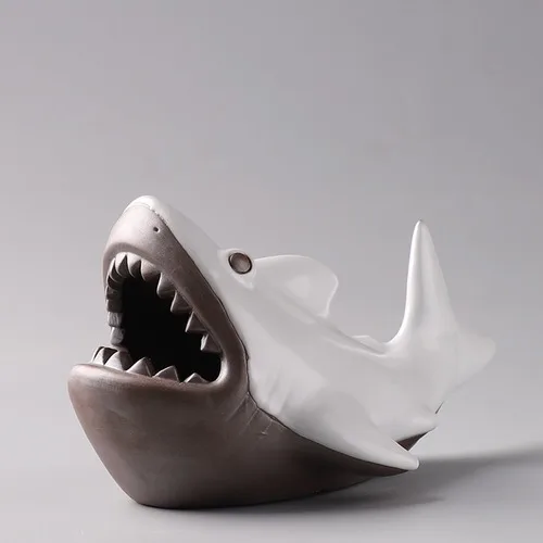 Ceramic Shark Ashtray Dolphin Living Room Office Coffee Table Desktop Decoration Art Gift for Boyfriend