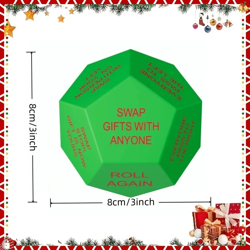 جديد سانتا مبادلة هدية تبادل النرد حفلة عيد الميلاد لعبة لعبة النرد متعدد السطوح لمتعة عطلة